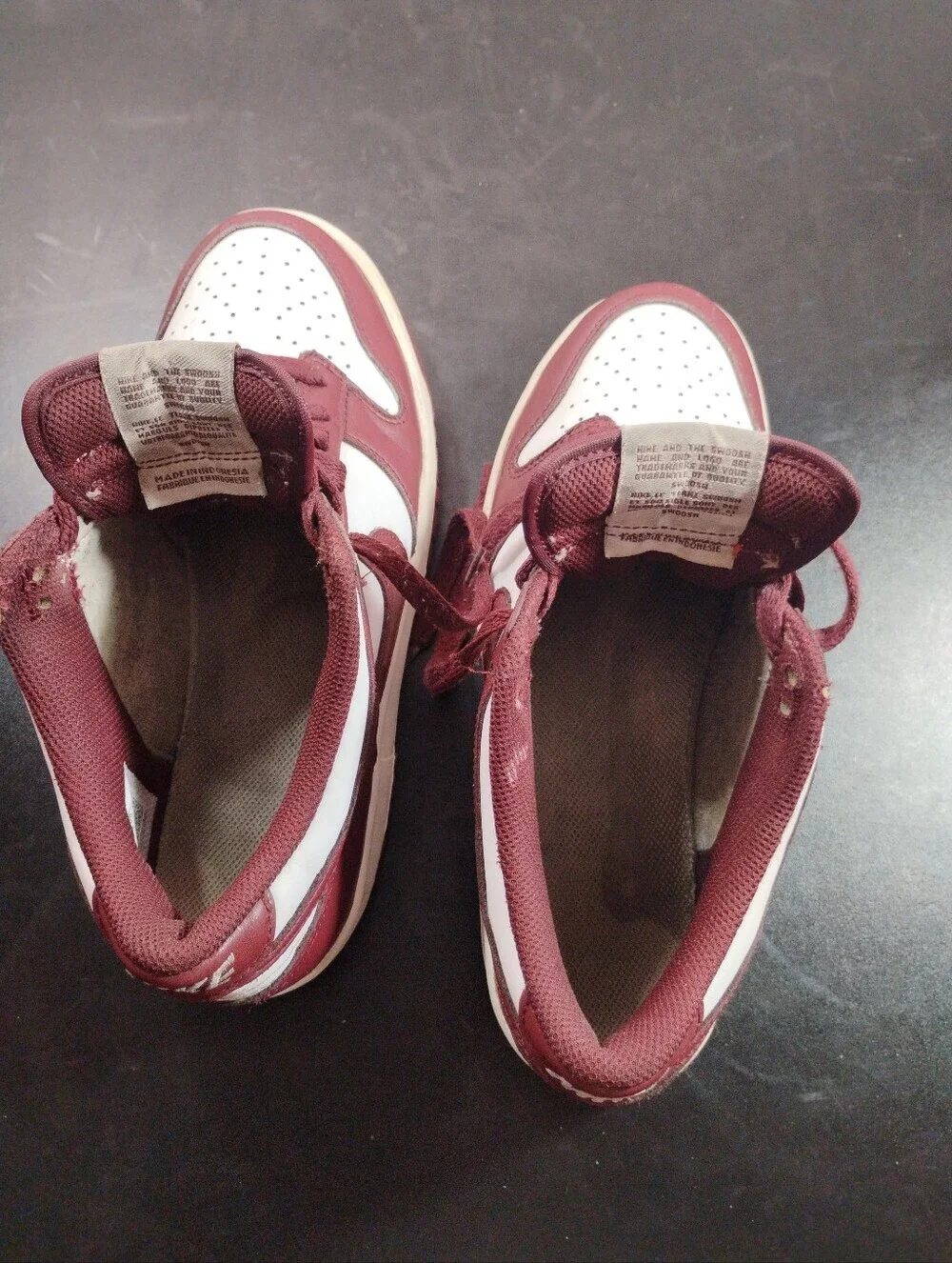 Nike Dunk Low Redwood GS 7Y White Gym Red FB9109‑115 – As‑Is